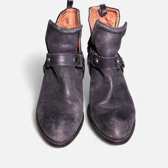 Jeffrey Campbell Leather Western Festival Moto Musk-Harness Ankle Boots 8 - Picture 2 of 8